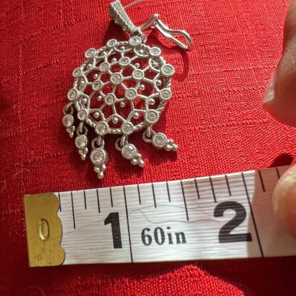 Judith Ripka sterling drop earrings - Picture 3 of 5